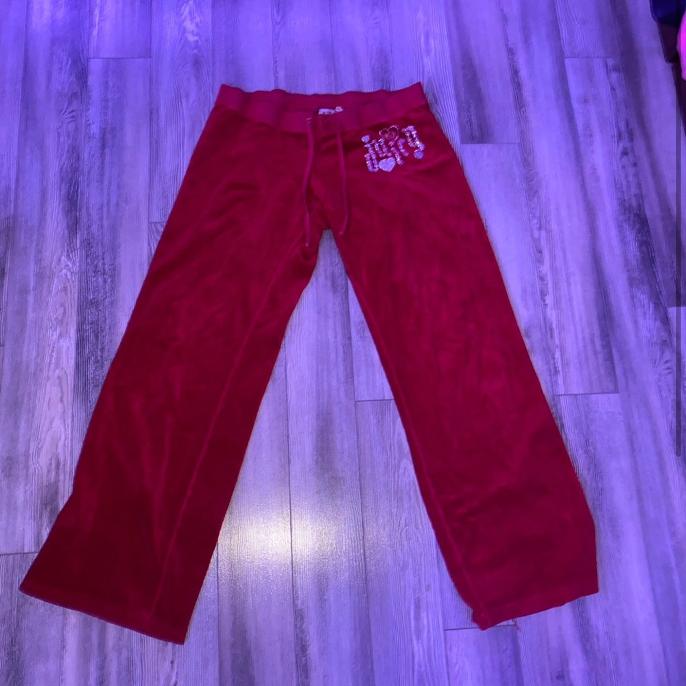 ❤️ Y2K red juicy couture velour track pants❤️